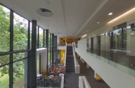 Communal area in Professor Stuart Hall Building