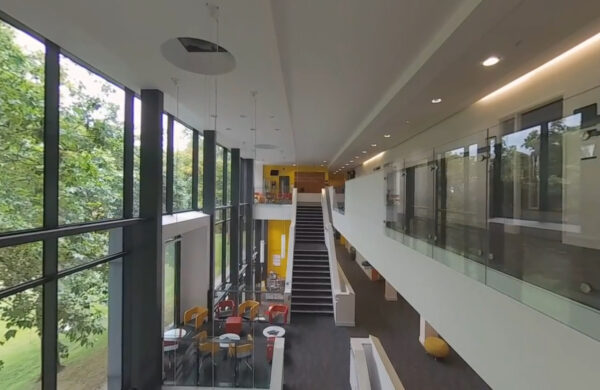 Communal area in Professor Stuart Hall Building