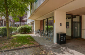 Communal area outside the Margaret McMillan Building